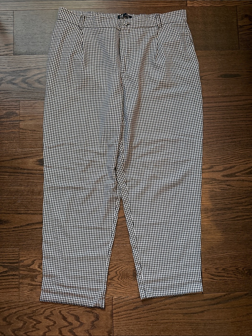 Zara Women’s Black and White Checkered Dress Pants